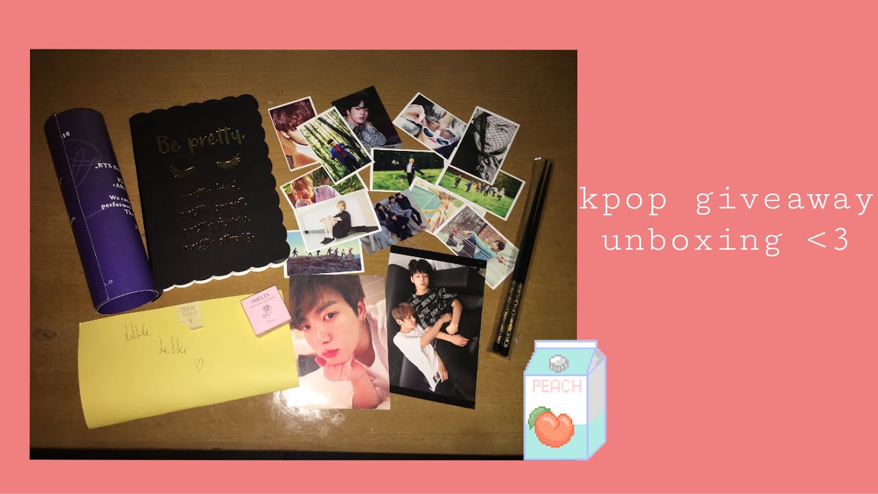 Kpop Raffle kpop giveaway unboxing - YouTube