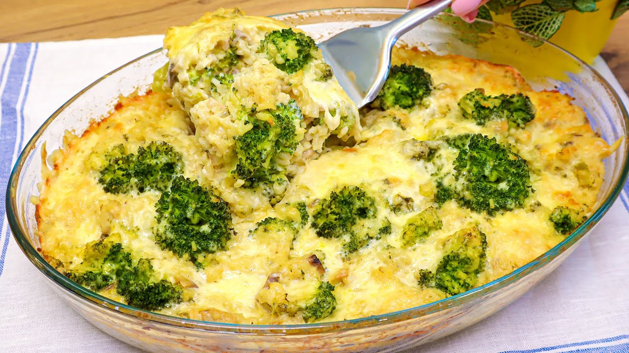 Ich habe Brokkoli mit Reis noch nie so lecker gegessen! Leckeres Auflaufrezept.