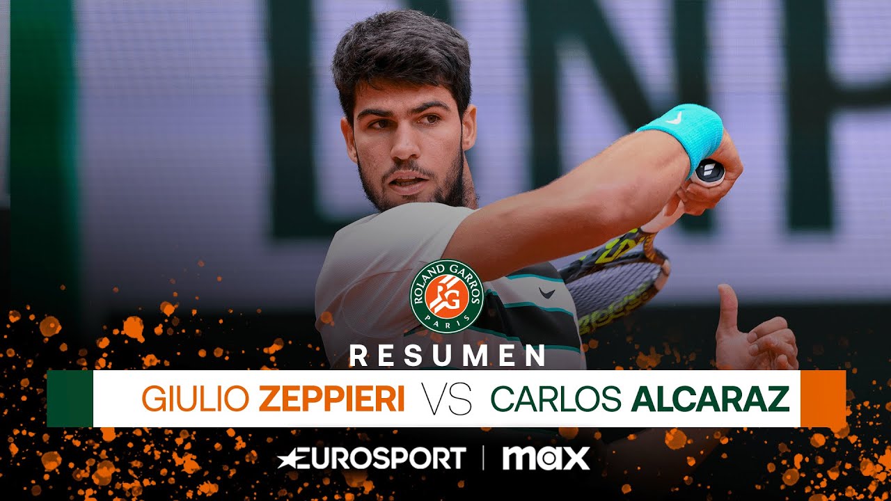 GIULIO ZEPPIERI VS CARLOS ALCARAZ: EL CAMPEÓN SE ESTRENA | RESUMEN Y HIGHLIGHTS | ROLAND GARROS 2025