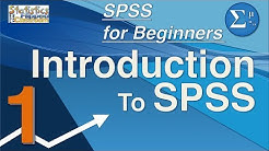 01 SPSS for Beginners - How to Use SPSS Introduction - Durasi: 10.16. 