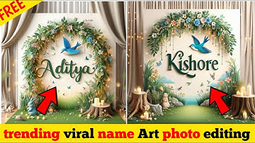 How To Create Ai Trending Name Dp with Artificial Leaves Bird,And Frame Bing Ai Bing image creator