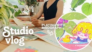 Risograph Experiments | Designing New Products | Studio Vlog