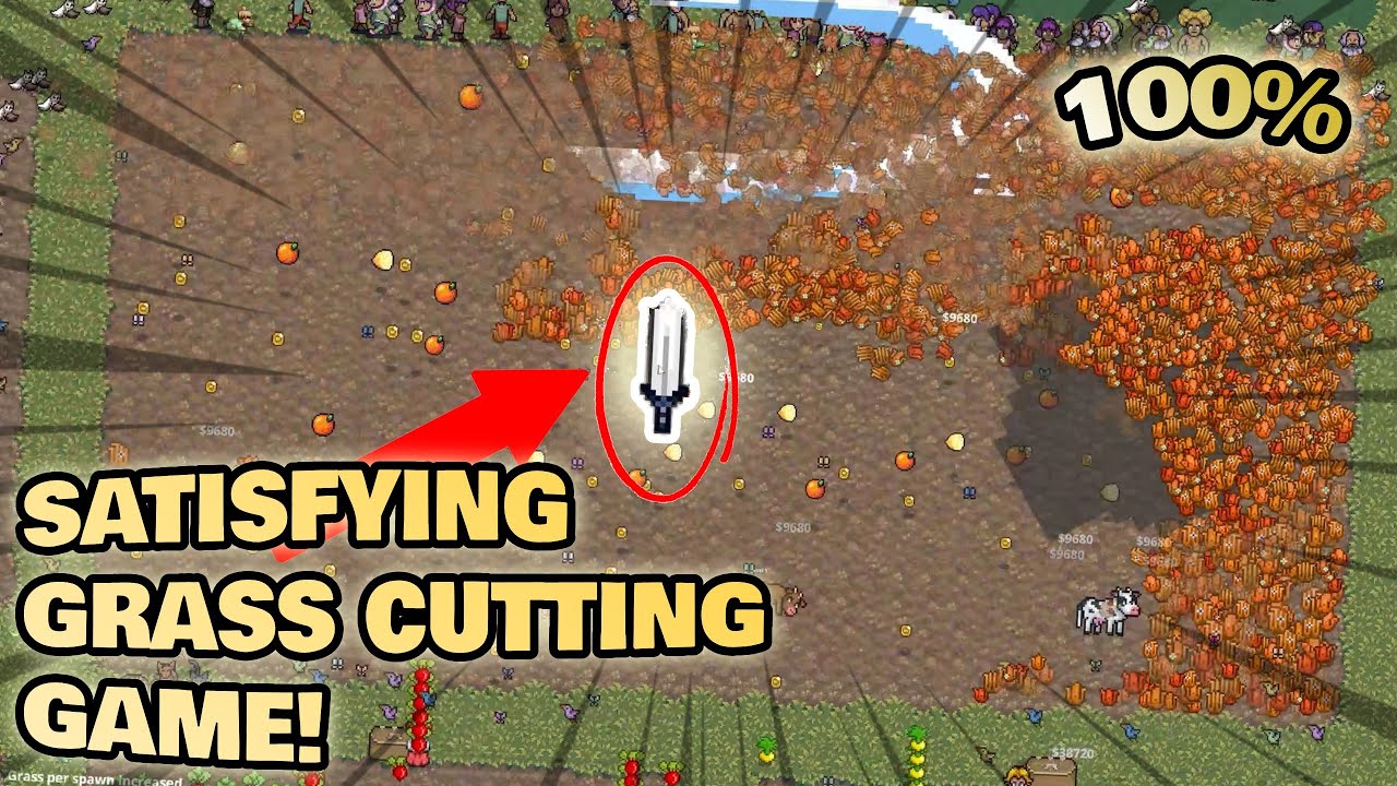 SATISFYING  NEW Grass Cutting INCREMENTAL Game! | Game Of Grass