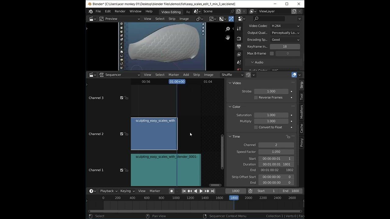 Video Editing in Blender 3.3.1 Speed up or Slow down Video and Audio Easy like a boss 😎 YouTube