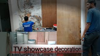 Tv Showcase Decoration Process Vicky Sinha