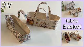 可愛い布バスケット作り方How To Make Cute Fabric Basket, Easy Sewing Tutorials, Diy
