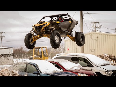 Can a Can-Am Maverick R Jump 3 Cars? (Try this at home!)