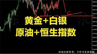 2022.3.6外盘：黄金+白银+原油+恒生指数-陈翔（视频）
