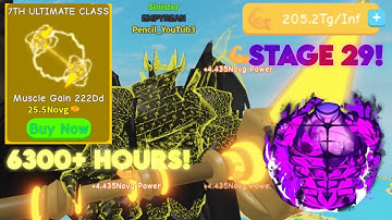 Getting Stage 29 in Lifting Simulator! +4.43556Novg/click! (6300+ hours)