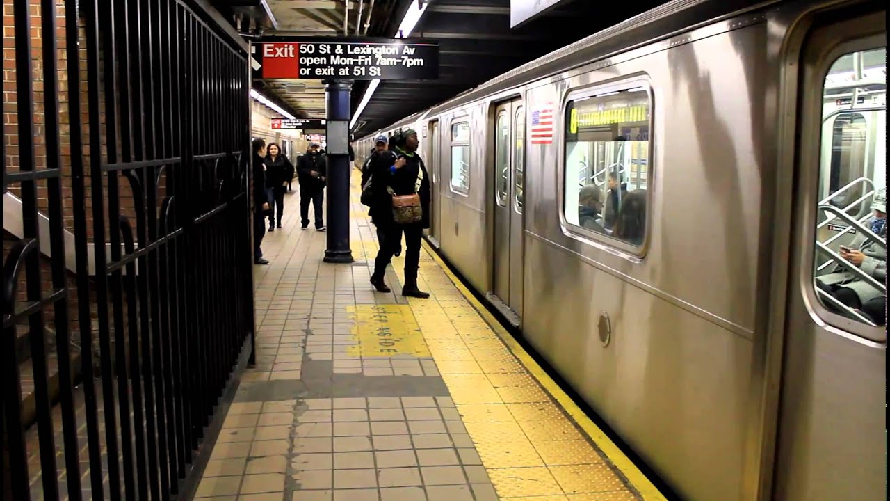 IRT Brooklyn Bridge bound R142A (6) Local Train at 51st Street