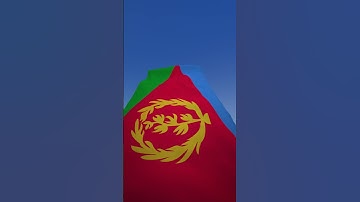 Eritrea flag waving over blue sky