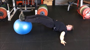 Eccentric Swiss Ball Hamstring Curls