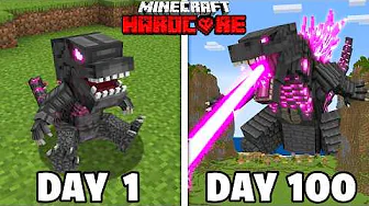 I Survived 100 Days as GODZILLA in Minecraft thumbnail