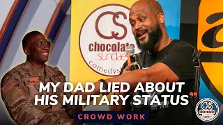 My Dad Lied About His Military Status  Sydney Castillo  Chocolate Sundaes Comedy  CROWD WORK