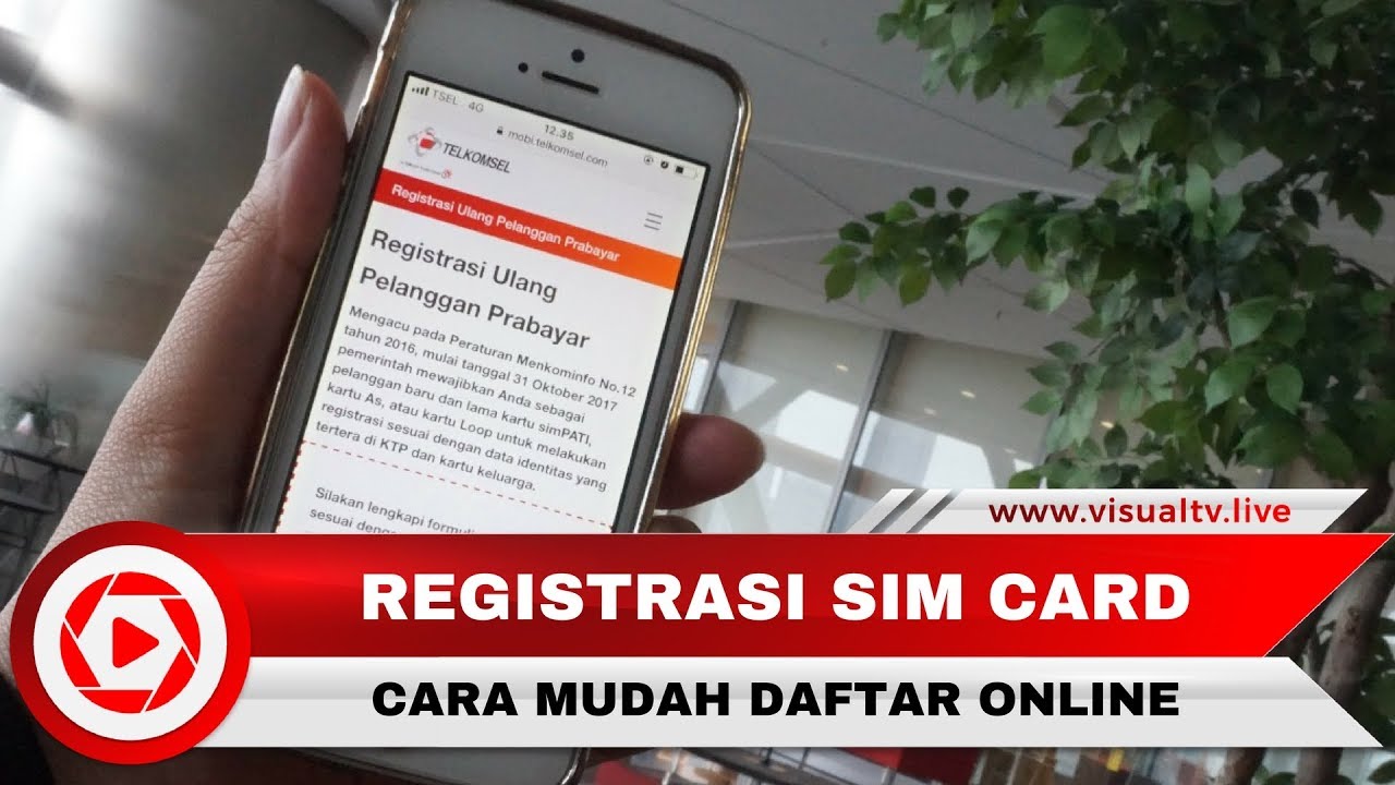 Cara Registrasi SIM Card Prabayar Secara Online YouTube