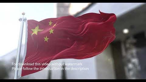 China flag with 3d effect blowing in the wind 3D Flag V2 long