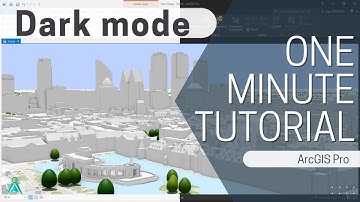 One Minute Tutorial: Relax your Eyes with ArcGIS Pro Dark mode