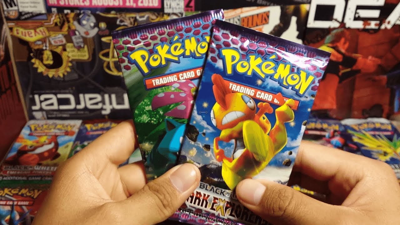 Apertura 2 Pacchetti Pokemon Nero e Bianco Esploratori delle Tenebre ...