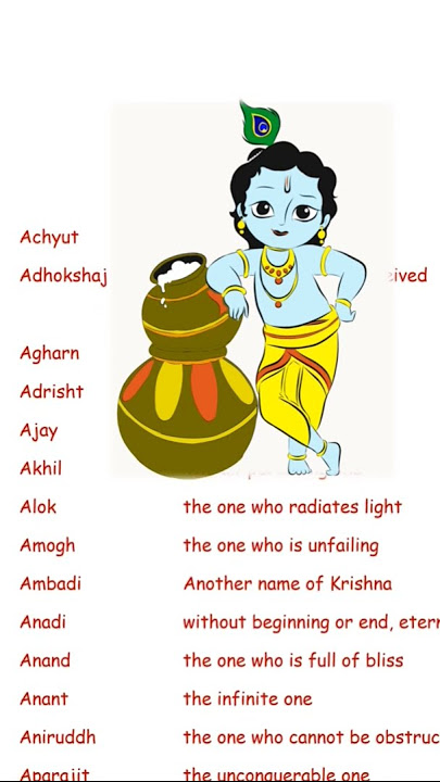 Names of Sri Krishna for baby boy #babynames #2023 #baby #bharat #dharma #krishna  #hindu #india