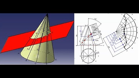 DEVELOPMENT OF LATERAL SURFACES- RADIAL LINE METHOD FOR CONE- EXPLANATION & SOLUTION WITH EXAMPLE