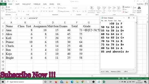 Easy Grading system with Excel