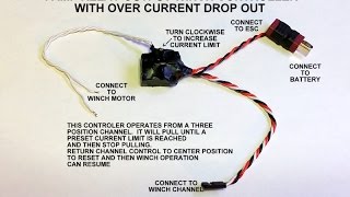 Winch controller with over current trip.