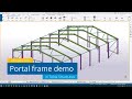 Tekla structures  20 minute portal frame modelling