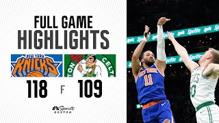 FULL GAME HIGHLIGHTS: Celtics have no answer for Jalen Brunson, fall to Knicks 118-109