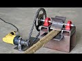 How to make a simple wood chipper using drill machine  diy