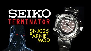 Seiko Prospex Solar Diver SNJ025 Arnie Terminator Steel Mod: Metal Watch Perfection