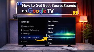 How To Get Best Sports Sounds On Google Tv Advanced Audio Settings