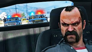 Trevor is Running From the Cops After Destroy O'neills Ranch  GTA 5 Action film