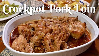 EASY CROCKPOT PORK LOIN WITH BROWN SUGAR AND BALSAMIC GLAZE: Delicious fallapart pulled pork recipe