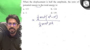 When the displacement is half the amplitude, the ratio of potential...