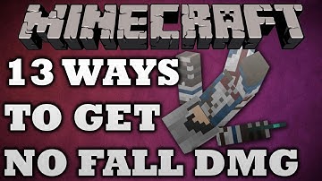 Minecraft: 13 ways to get no fall damage [No hacks/mods][Easy][1 sec]