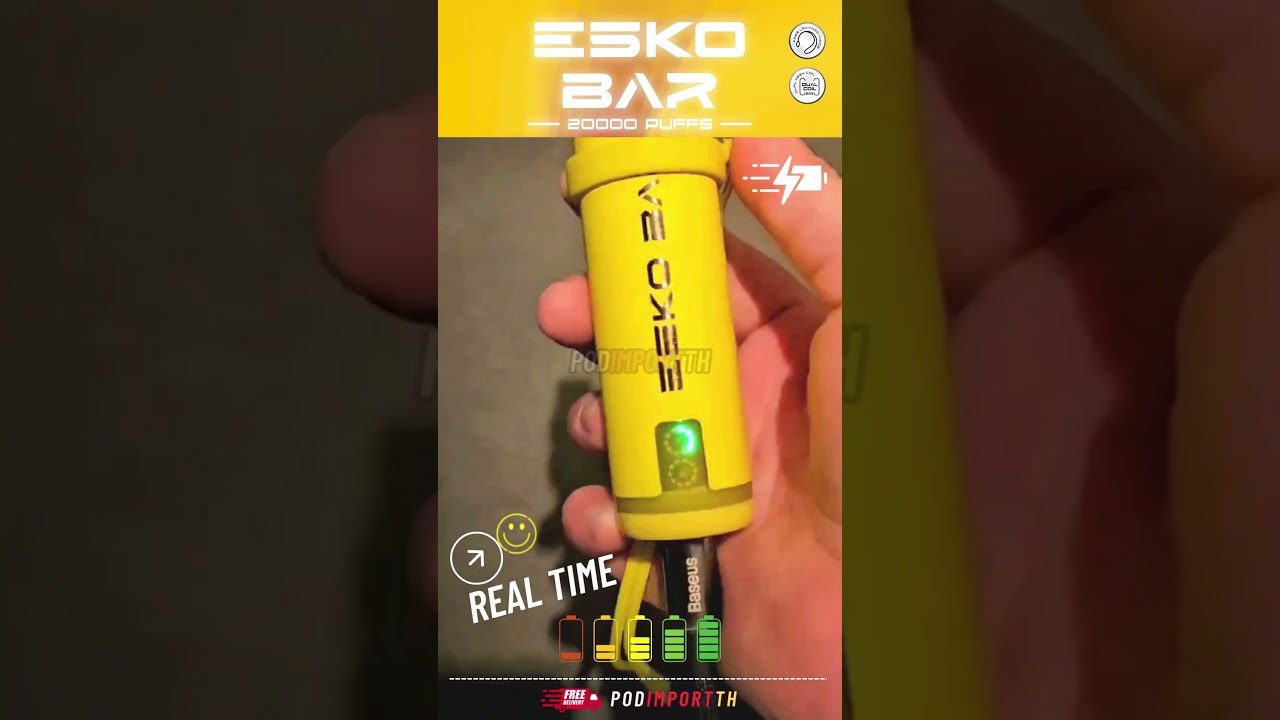 ESKO BAR 20000puffs รีวิวระบบชาร์จไวเหนือแสง ไวสุดๆสุโค่ยยย  