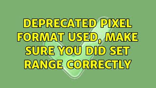 deprecated pixel format used, make sure you did set range correctly