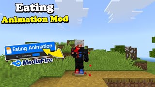 Realistic Eating Animation MCPE 1.21+ | Smooth Food Mod for Minecraft PE