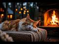11 Hours Relaxing Cat Purring ASMR | Cozy Fireplace Sounds for Deep Sleep