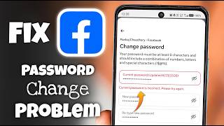 Current Password is Incorrect Please Try Again Facebook | Facebook Password Change Problem Solve
