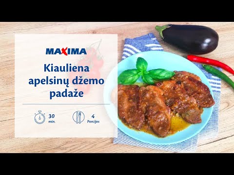 Video: Kiauliena Aštriu Padažu Su Persikais