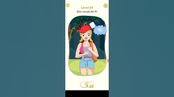 Delete Puzzle Level 24: She needs Wi-Fi