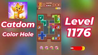 Catdom Color Hole Level 1176 Walkthrough [NEW UPDATE] 🐱🟣 | Relaxing Color Puzzle Game | Go Answer