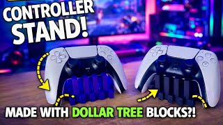$5 DIY PS5 Controller Stand (No Tools!) | Dollar tree blocks Profile