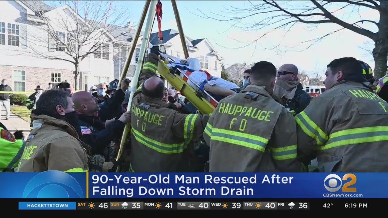 90-Year-Old Man Rescued After Falling Down Storm Drain In Central Islip ...