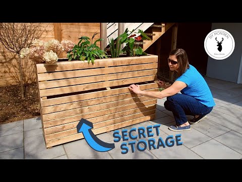 Planter Box with Secret Hidden Storage DIY