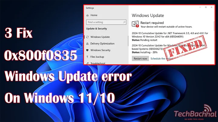 How to Fix 0x800f0835 Windows Update error