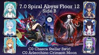 C0 Chasca Stellar Swirl ● C0 Arlecchino Crimson Moon ● 7.0 Side B Spiral Abyss F12 9 stars