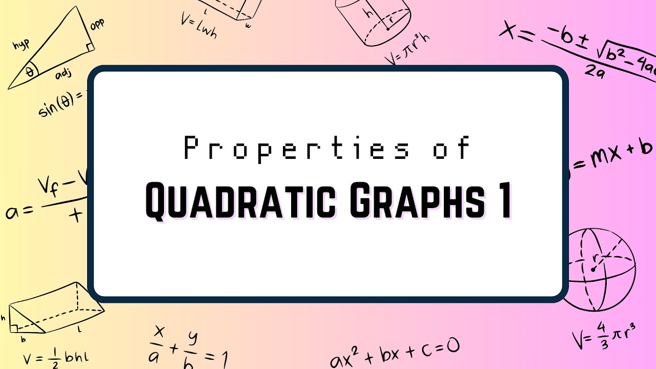 Grade 10 Math | Chapter 3.2 – Properties of Quadratic Graphs 1