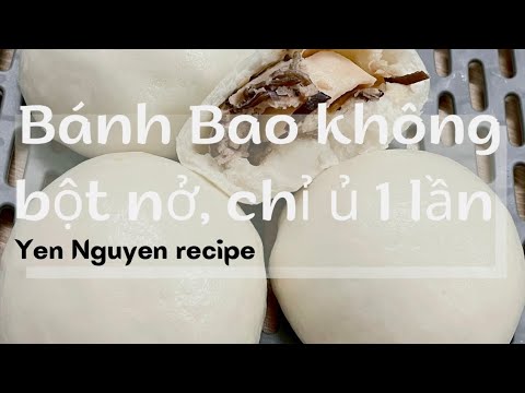 Video Bánh bao trắng mịn, mềm, xốp dẻo không bột nở, chỉ ủ 1... - youtube